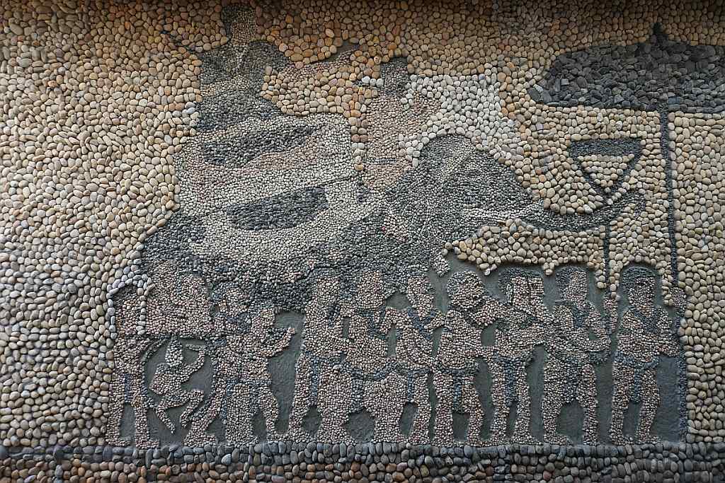 A Stone Mosaic in the Art Gallery